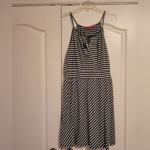 Elle Monochrome Striped Sun Dress